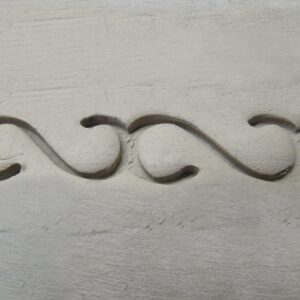 Simple Swirl Border stamp for handbuild pottery  - A Mayes Pottery