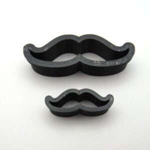 Mustache Shaped Pendant with bonus Mustache Earring stamp - Shaped Pendant stamp cutter Shaped pendant stamp - A Mayes Pottery