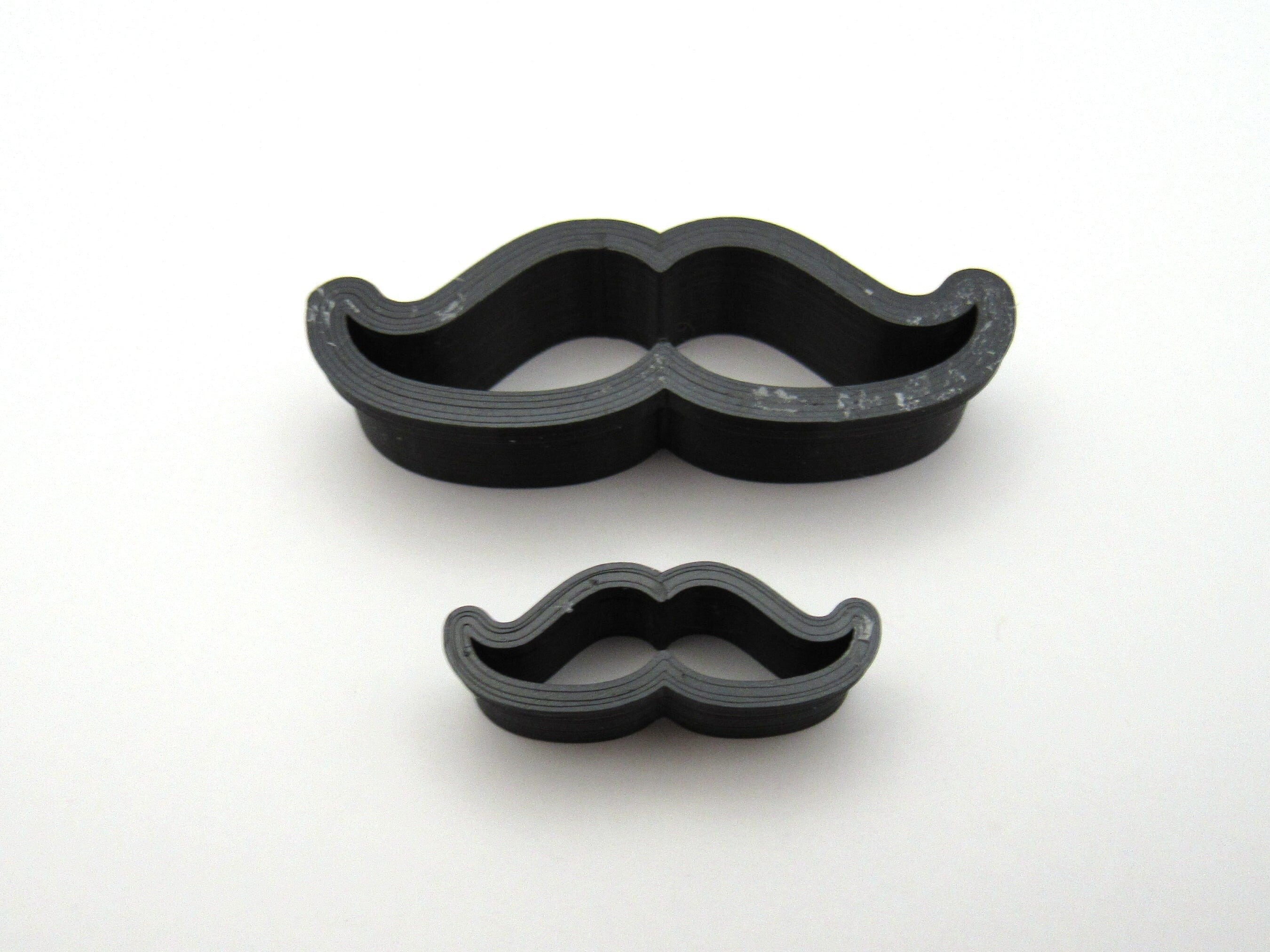 Mustache Shaped Pendant with bonus Mustache Earring stamp - Shaped Pendant stamp cutter Shaped pendant stamp - A Mayes Pottery