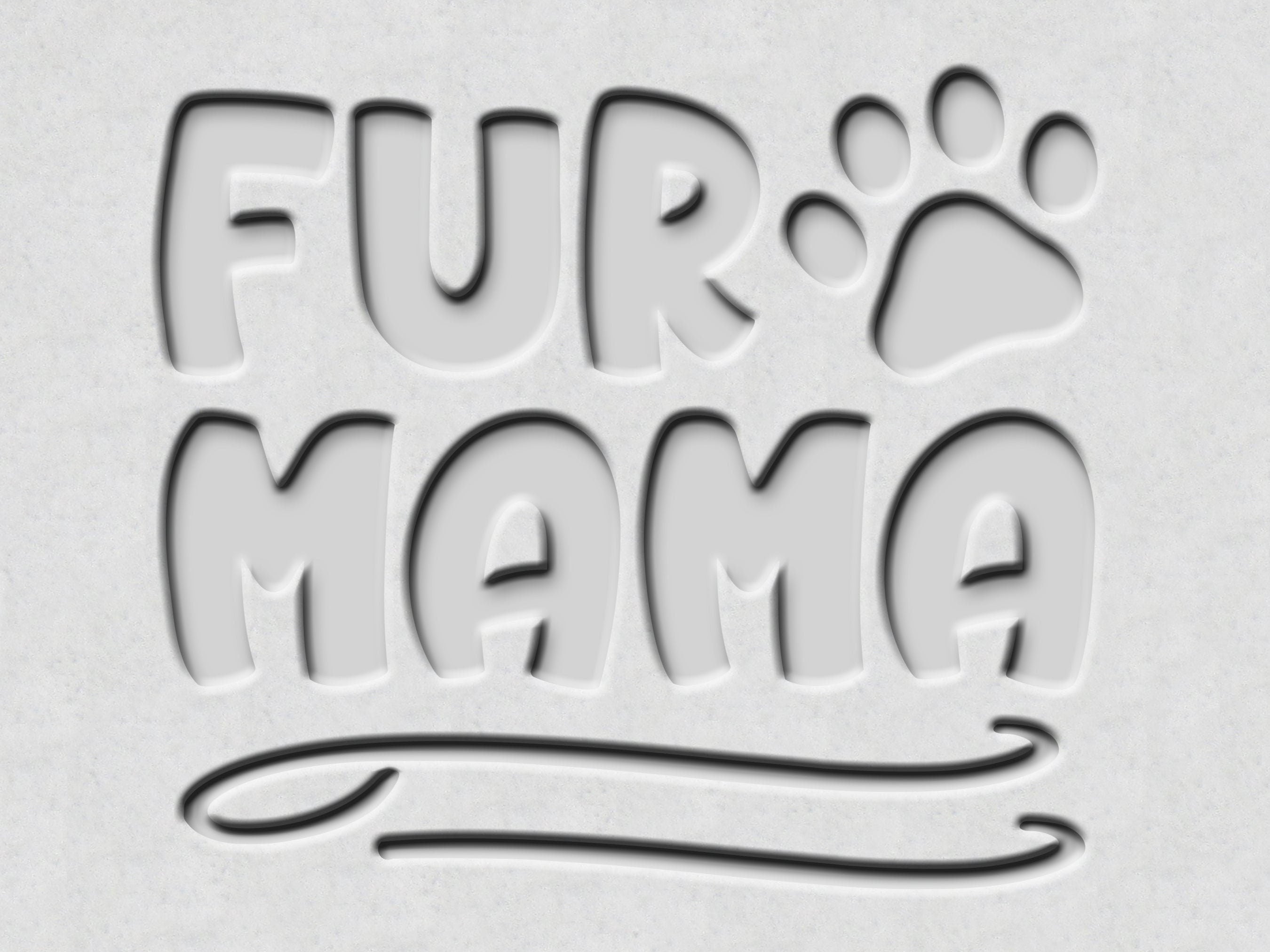 Mug design for Fur Mamas and Animal Lovers, Mug clay stamp for handbuild pottery