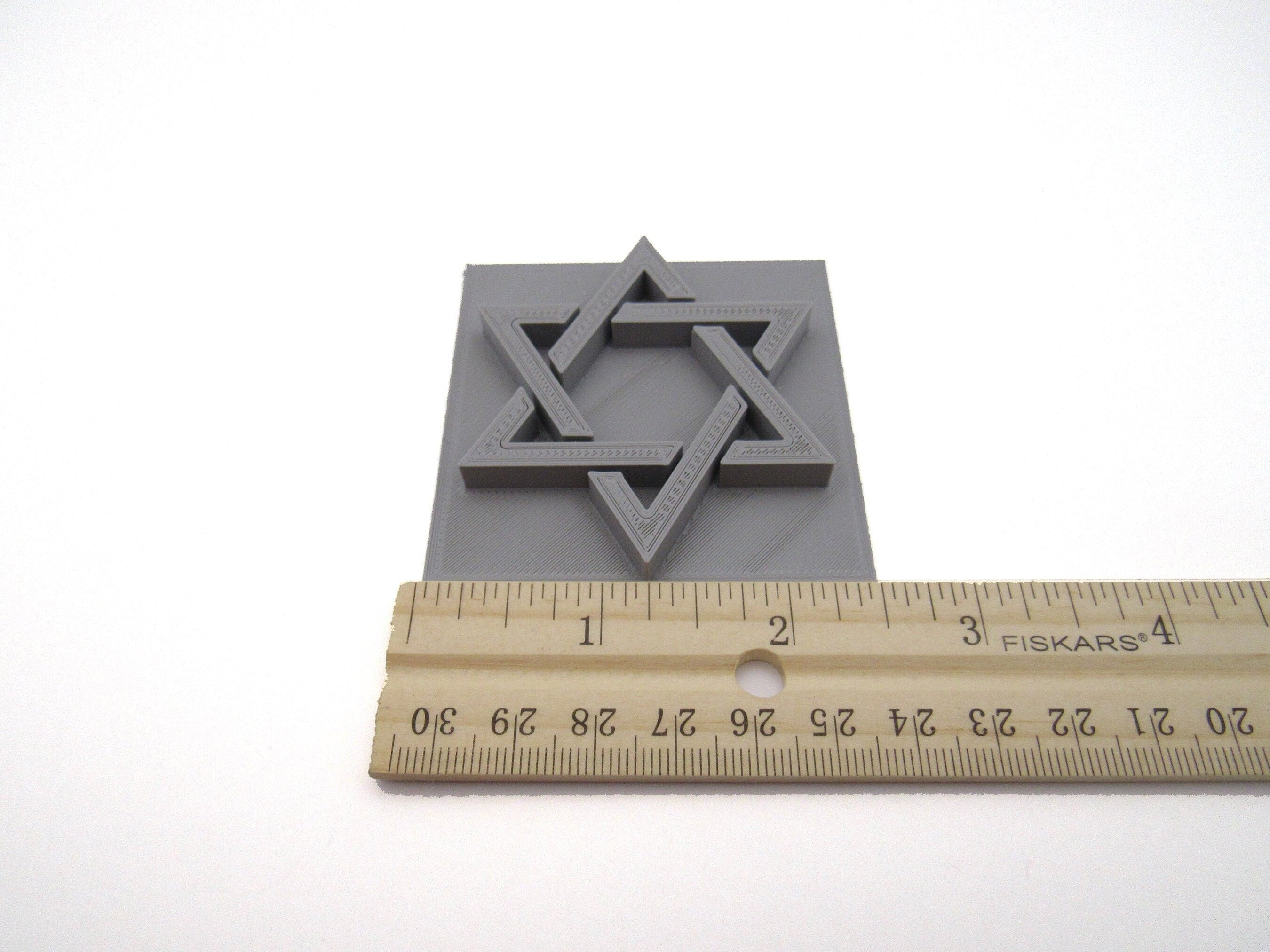 Hanukkah Star of David Mug Clay Stamp for handbuild pottery Holiday Stamp - A Mayes Pottery