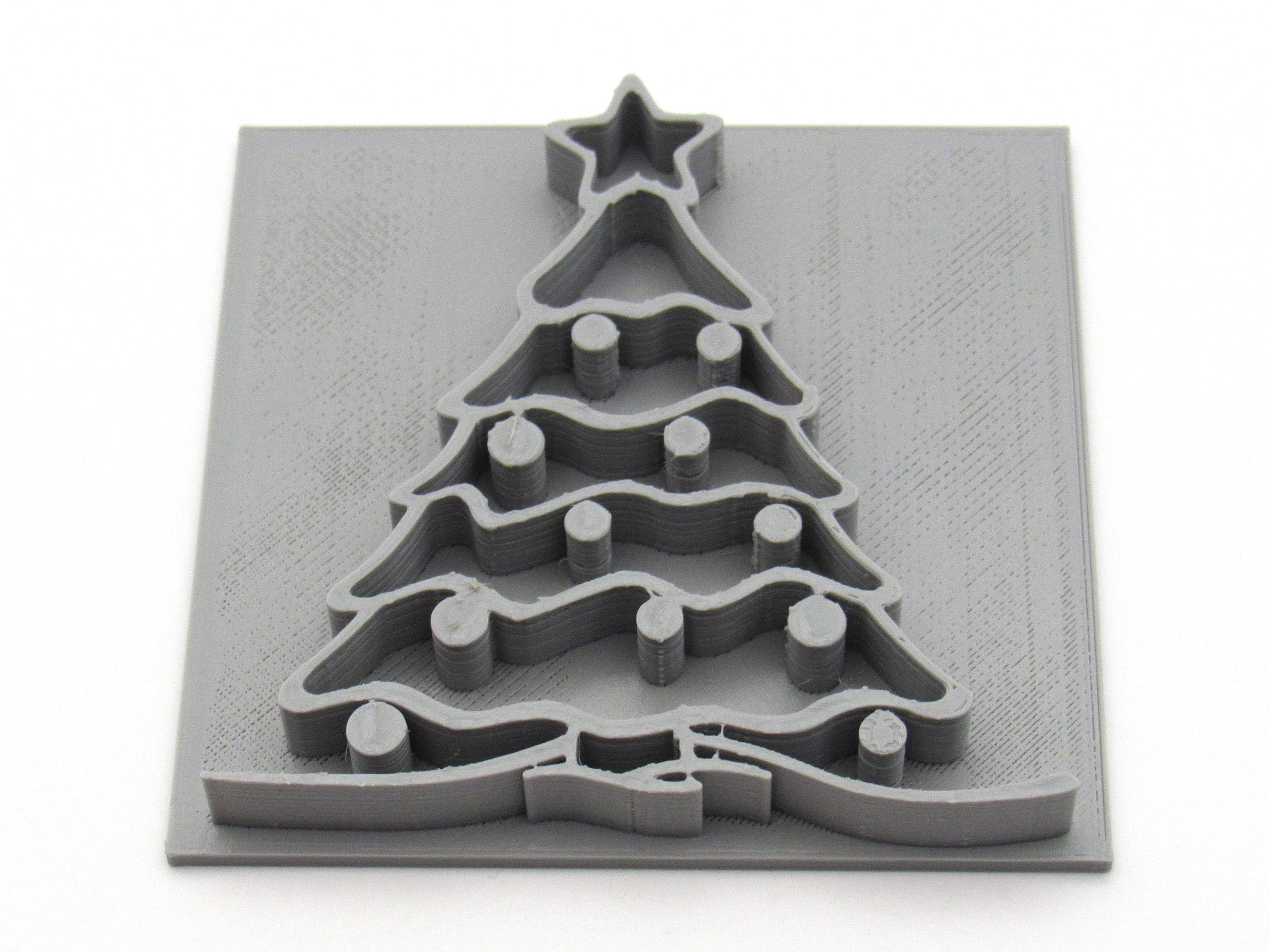 Christmas Tree with Ornaments Mug Clay Stamp for handbuild pottery Holiday Stamp - A Mayes Pottery