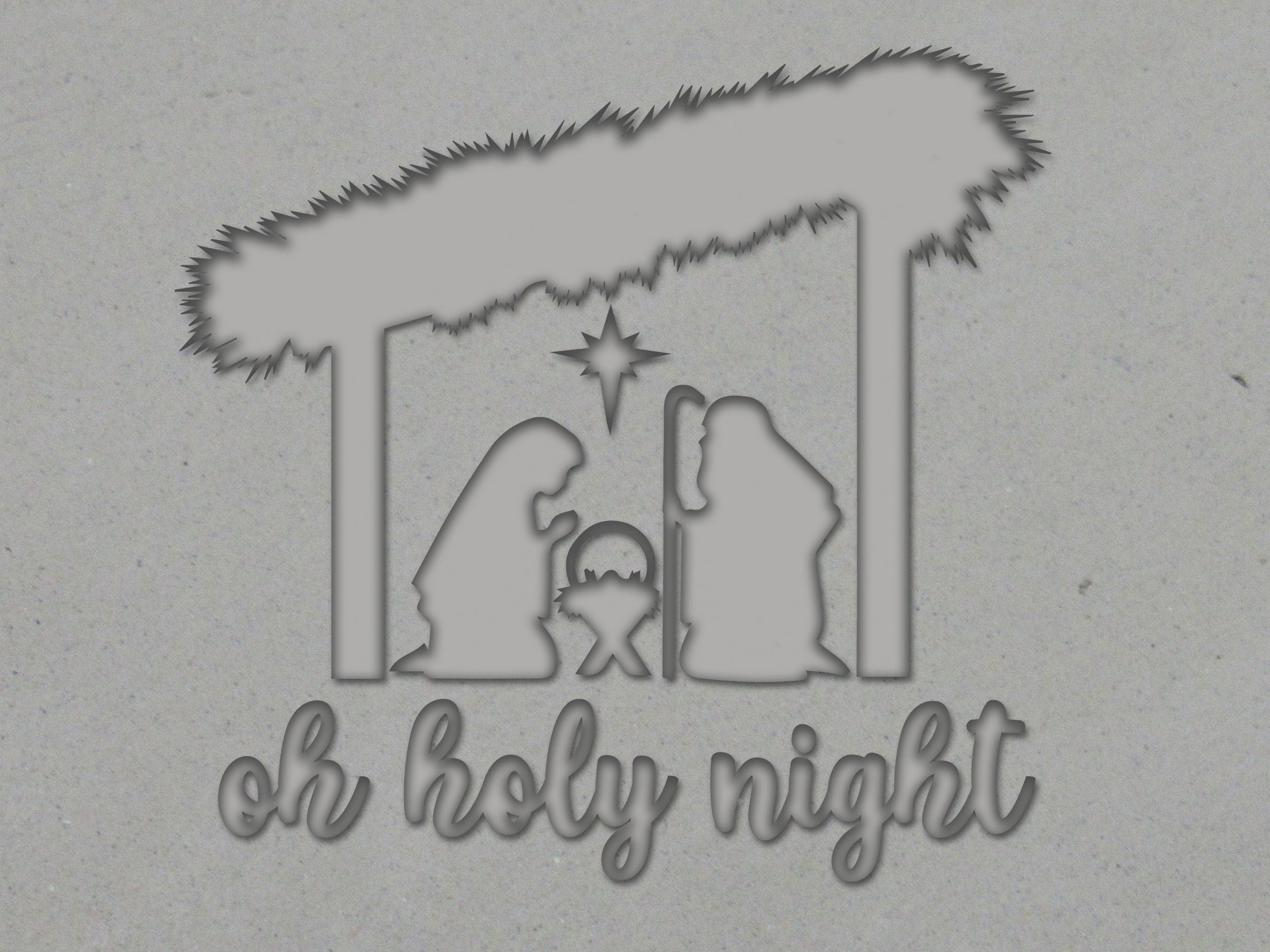 Oh Holy Night Nativity scene Mug Clay Stamp for handbuild pottery