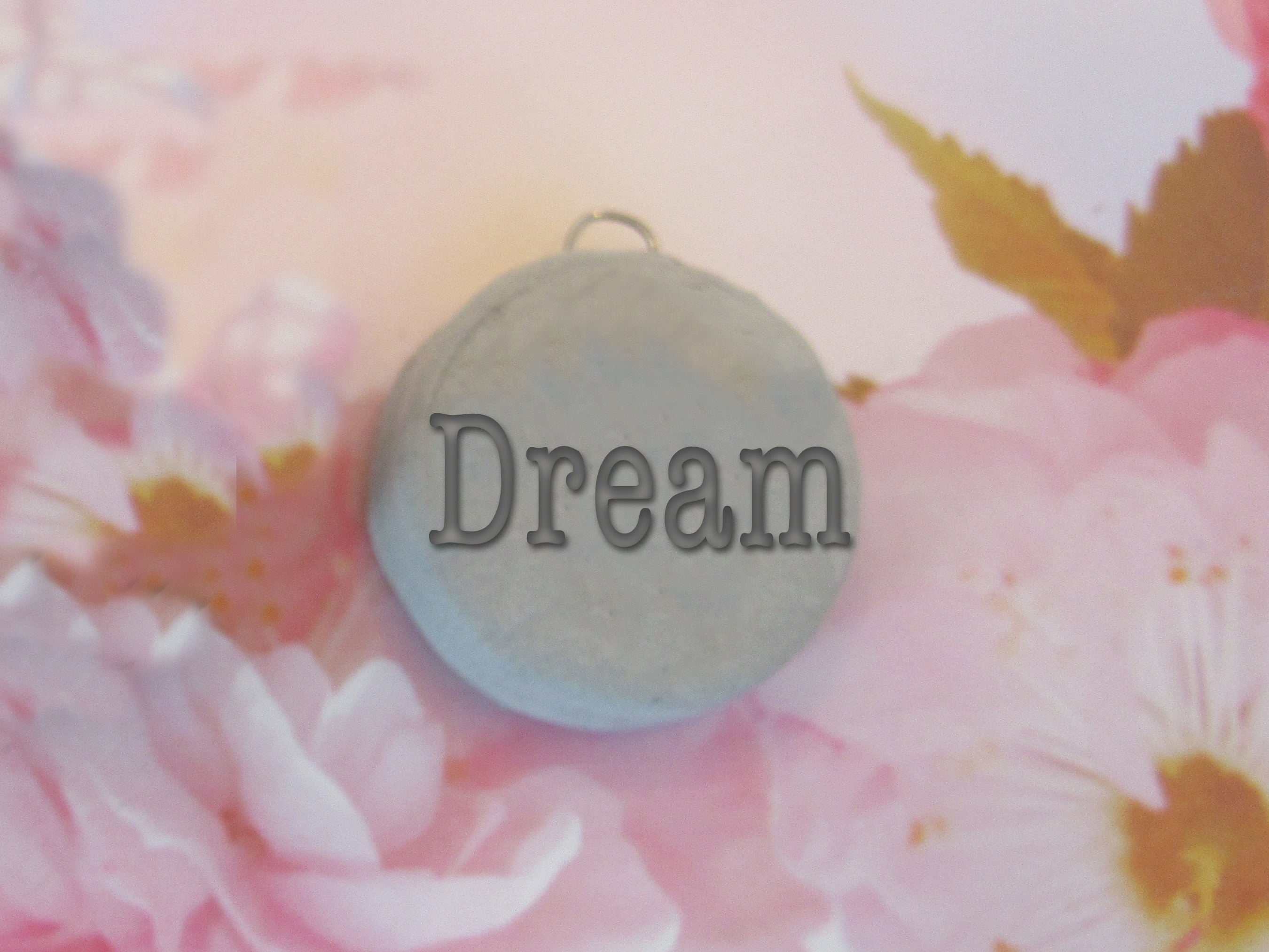 Dream round pendant clay stamp with cutter round - A Mayes Pottery