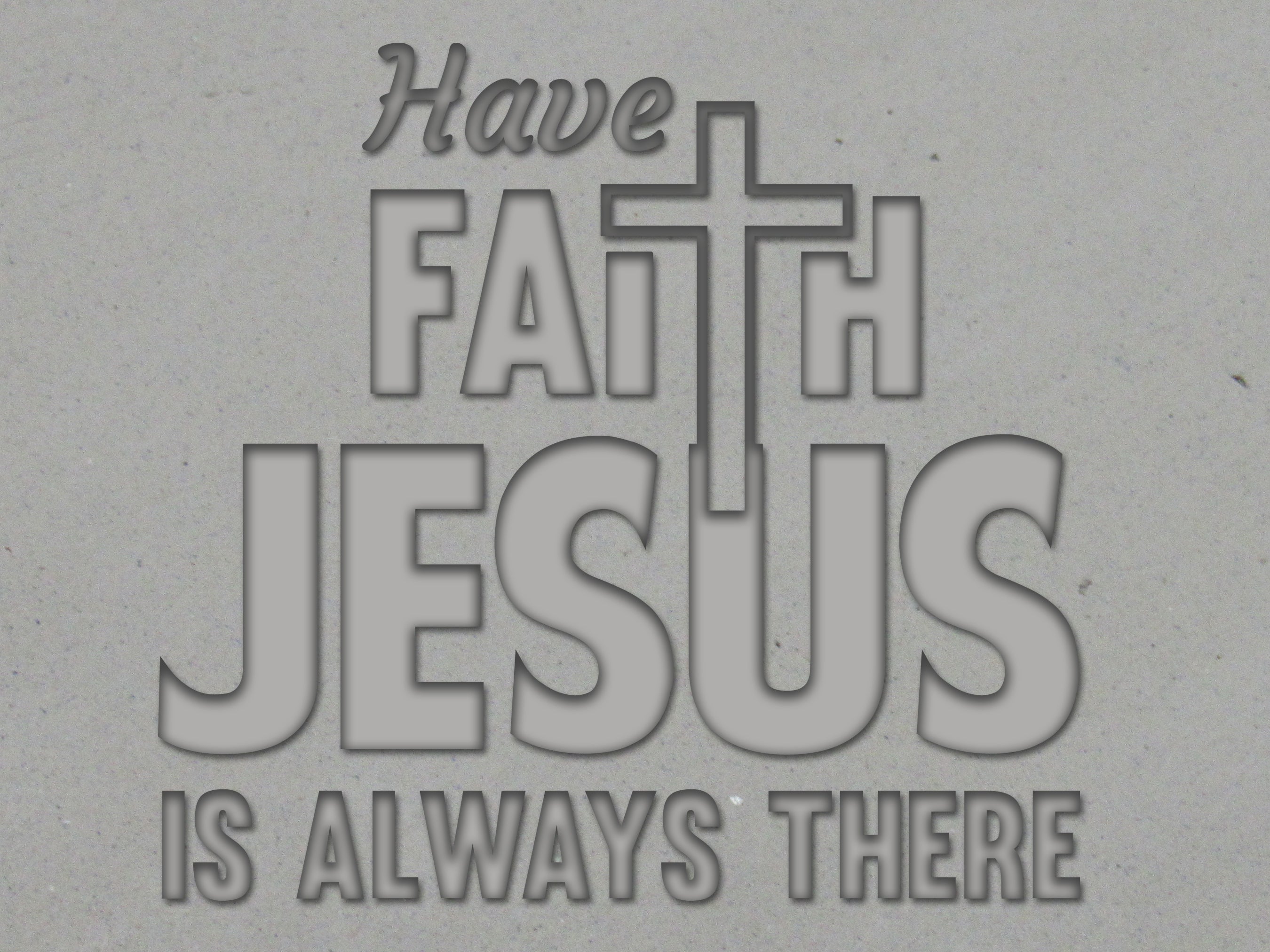 Have Faith Jesus is Always There mug clay stamp - Handbuild Clay Stamp - perfect size for mugs