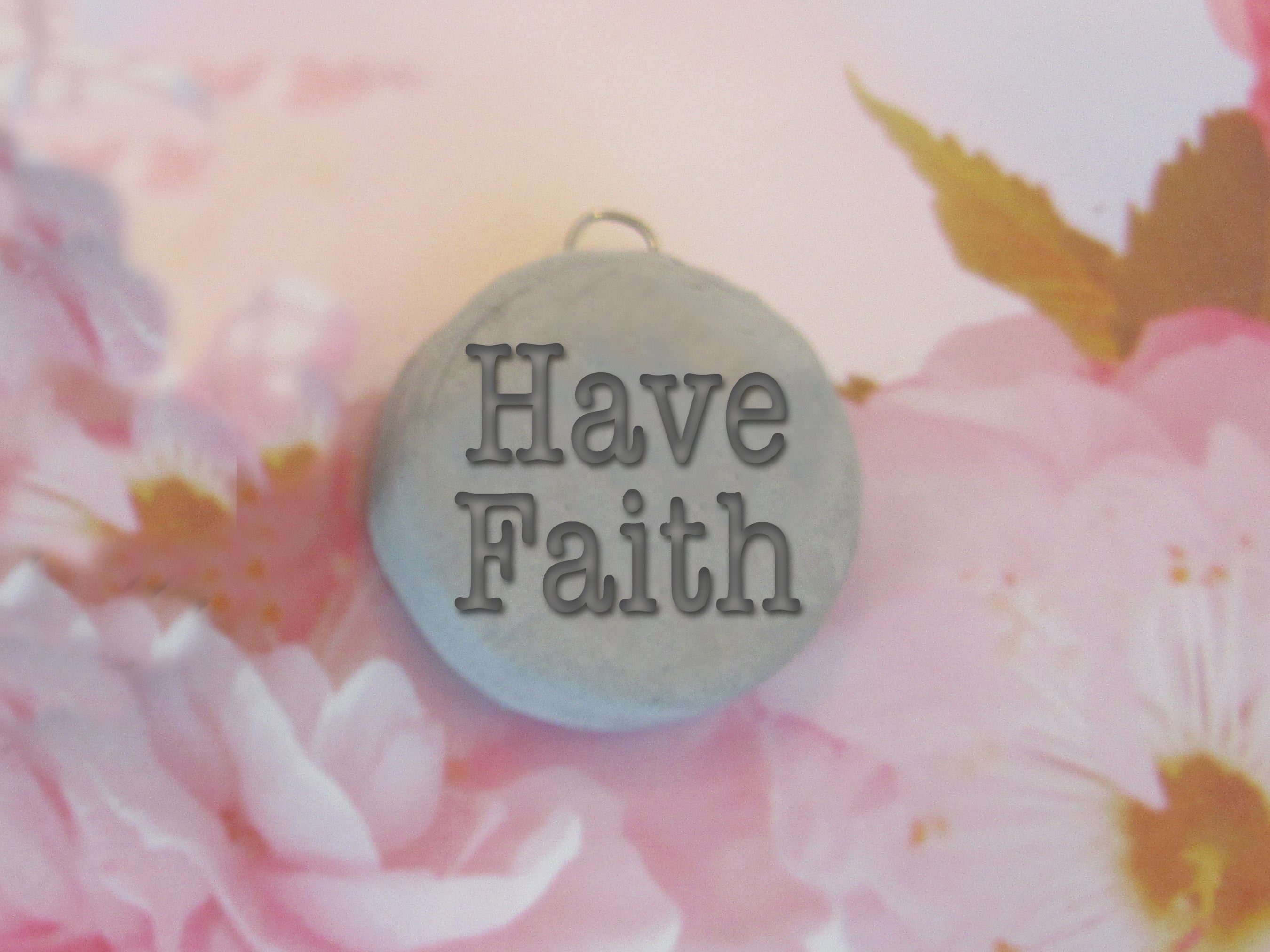 Have Faith round pendant clay stamp with cutter round - A Mayes Pottery