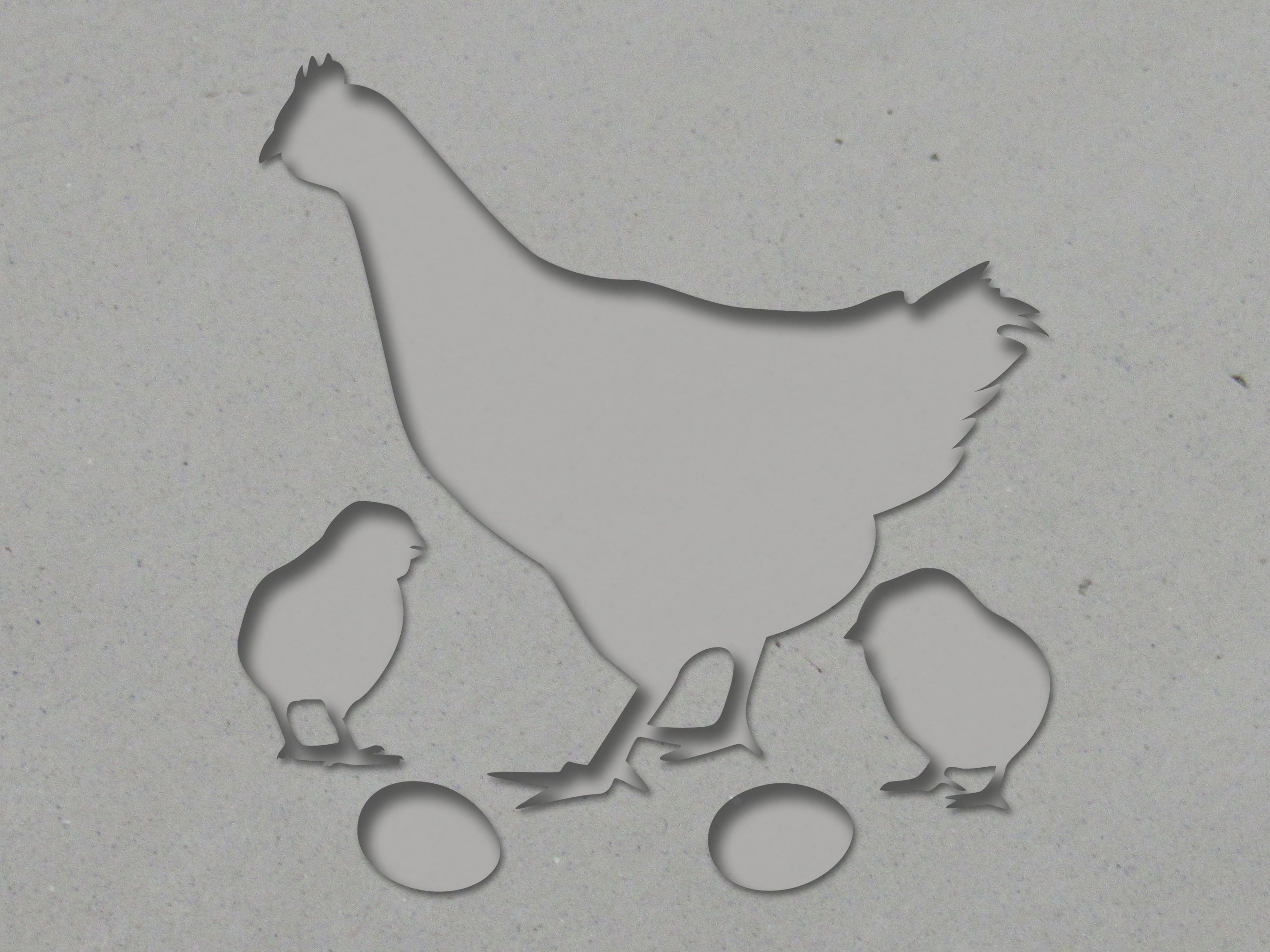 Mug design featuring a Mother Hen and Baby Chicks, Mug clay stamp for handbuild pottery
