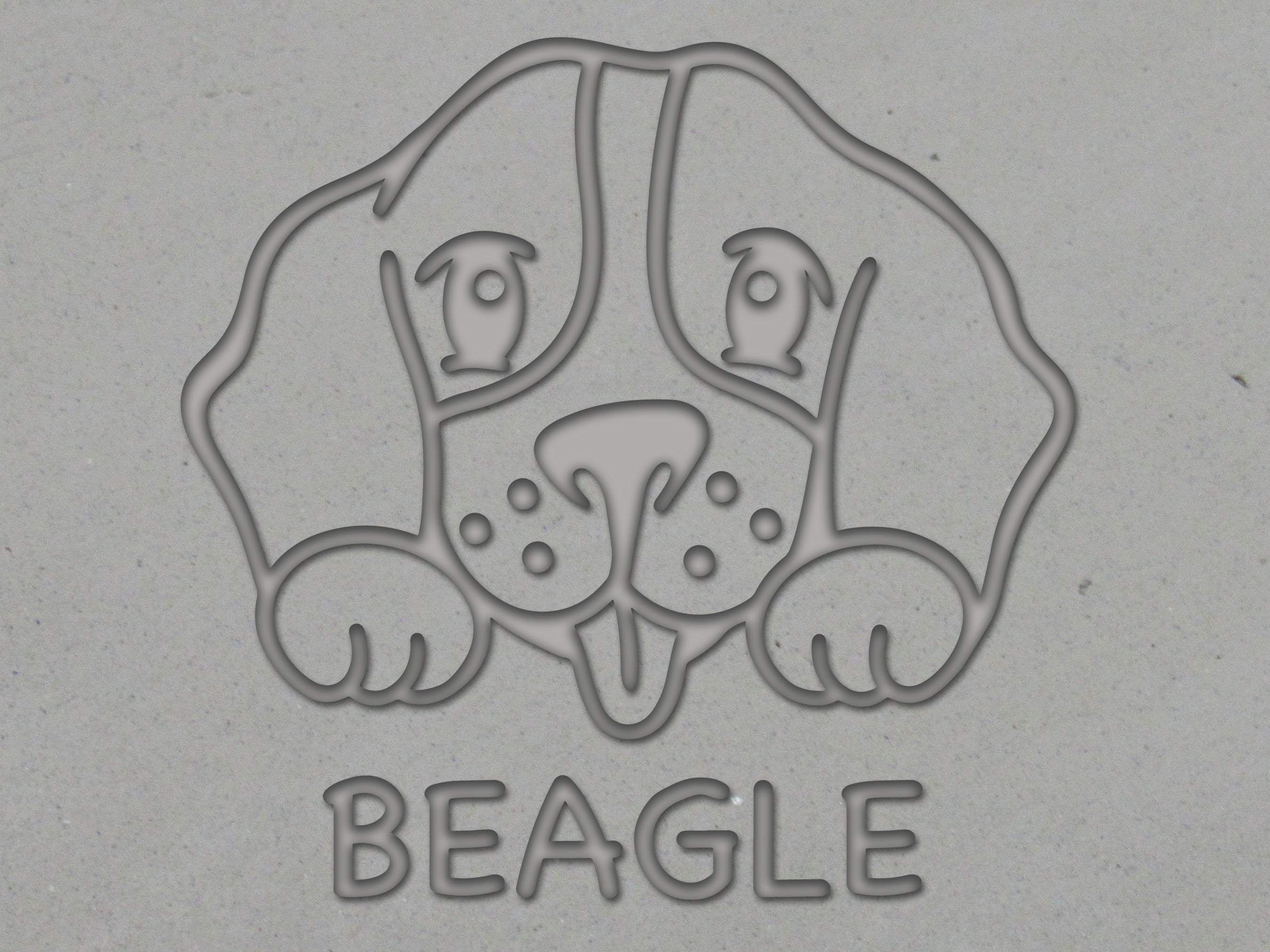 Beagle Dog Mug stamp design | dog clay stamp | handbuild pottery