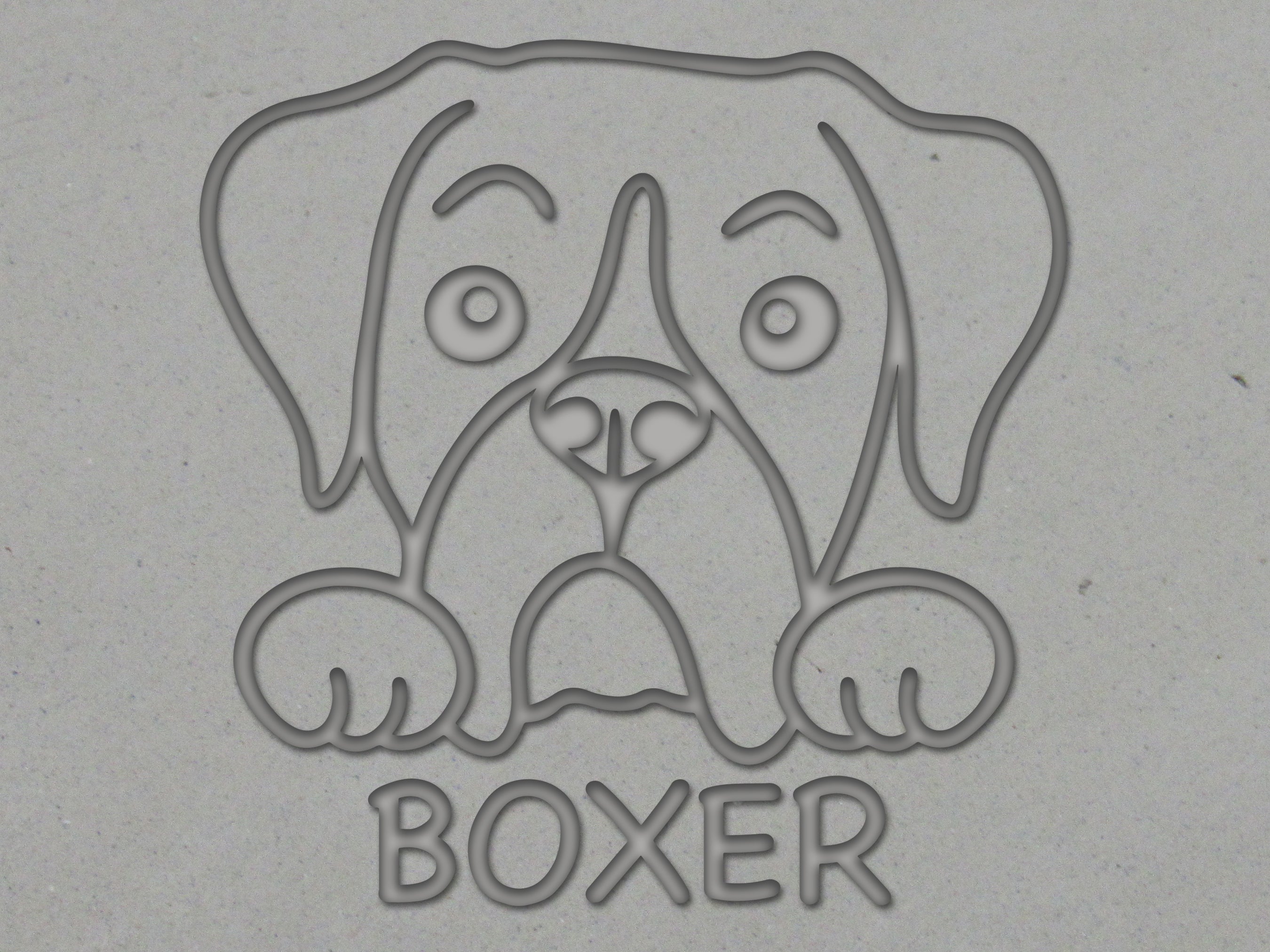 Boxer Dog Mug stamp design | dog clay stamp | handbuild pottery
