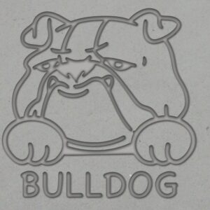 Bulldog Mug stamp design | dog clay stamp | handbuild pottery