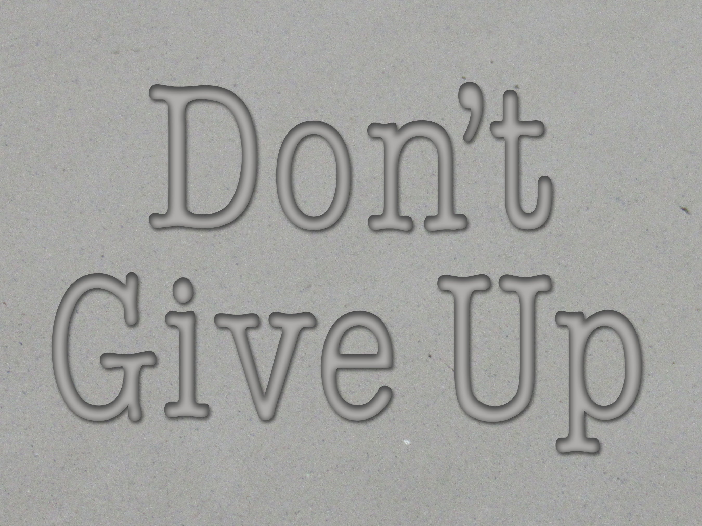 Inspirational "Don't Give Up" pottery stamp, Mug clay stamp for slab built pottery