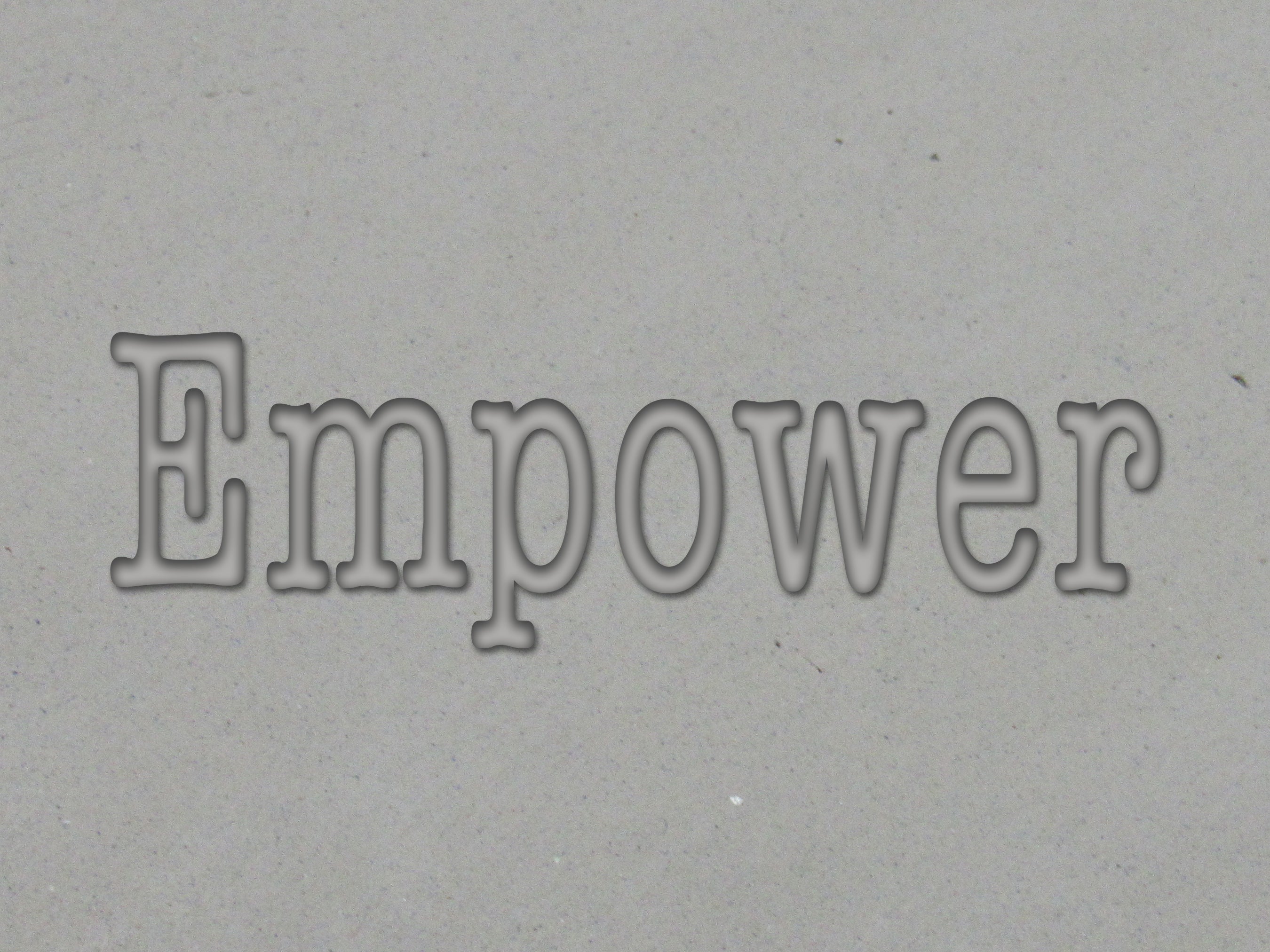 Inspirational "Empower" pottery stamp, clay stamp for slab built pottery mugs