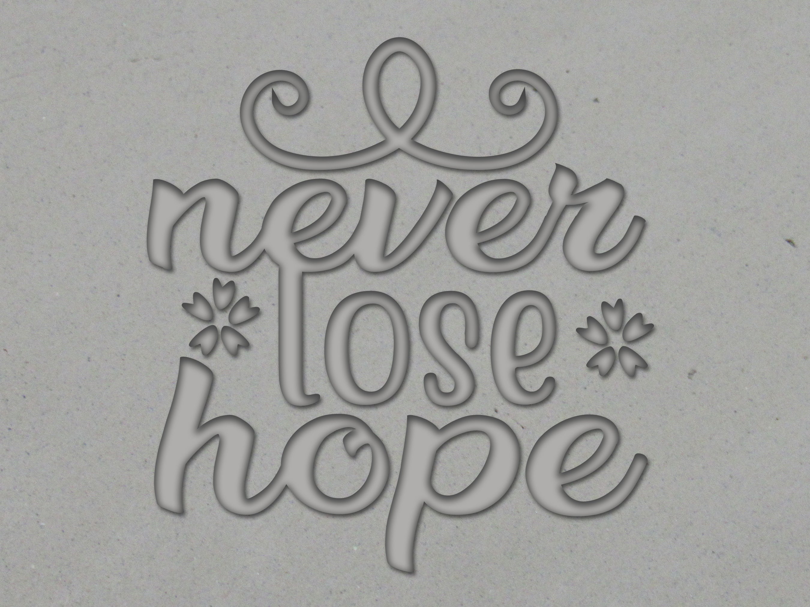Inspirational "Never Lose Hope" pottery stamp, Mug clay stamp for slab built pottery