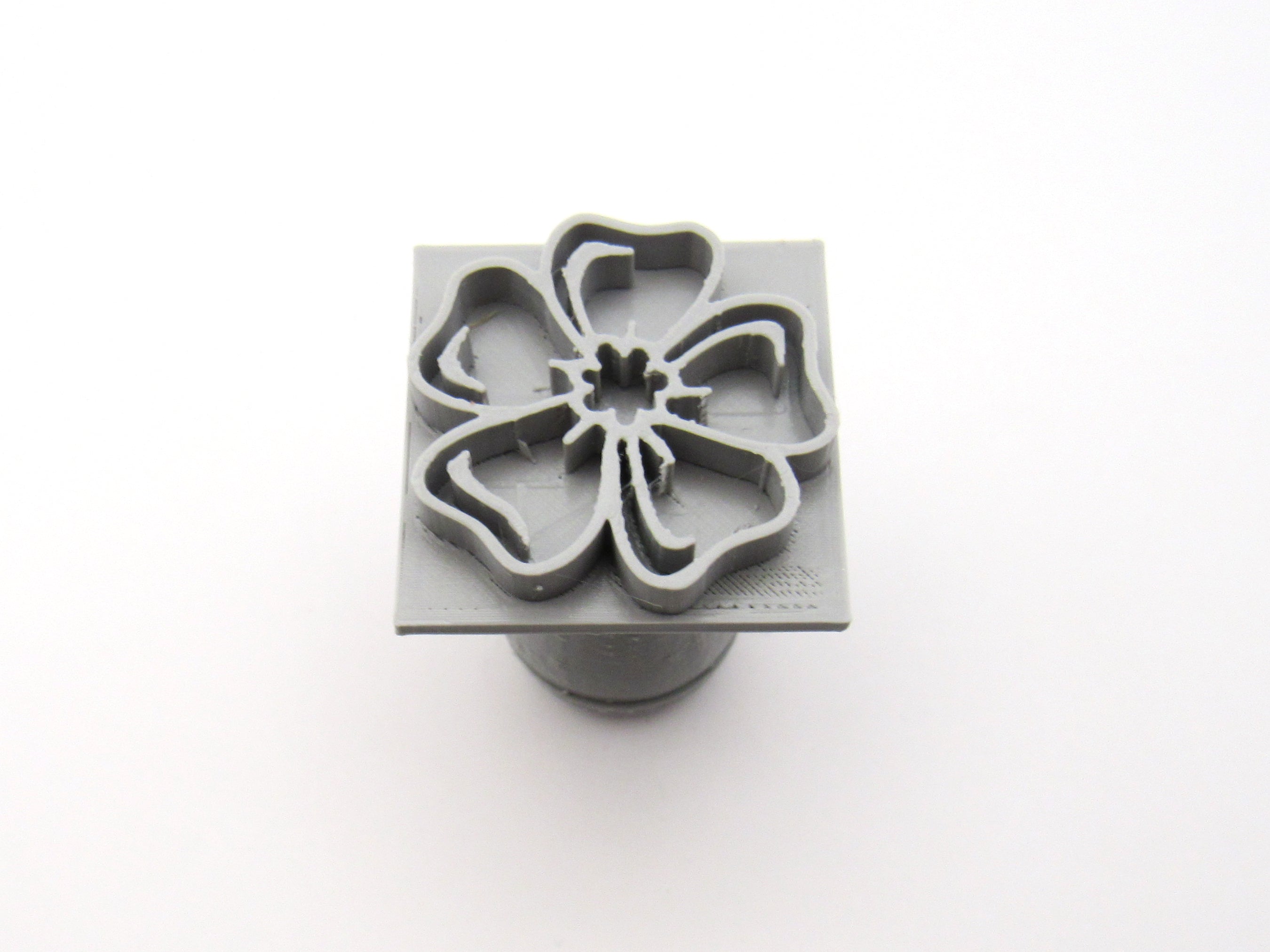 5 Petal Square Clay Stamp with Cutter - Pottery Stamp - Pendant Stamp pendant stamp - A Mayes Pottery