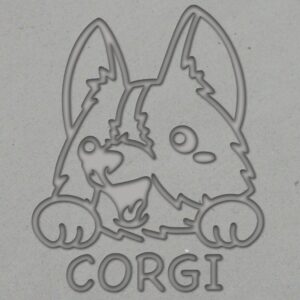 Corgi Dog Mug stamp design | dog clay stamp | handbuild pottery