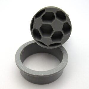 Soccer Ball Clay Stamp - round sports pendant pottery stamp with cutter Round pendant - A Mayes Pottery