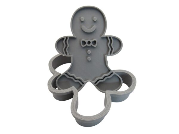 Gingerbread man standing in cutter - white- IMG_0074 copy