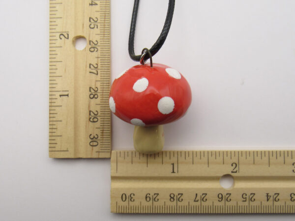 Mushroom-Pendant-red-with-polkadots-ruler-IMG_9474-copy-scaled-1jpg